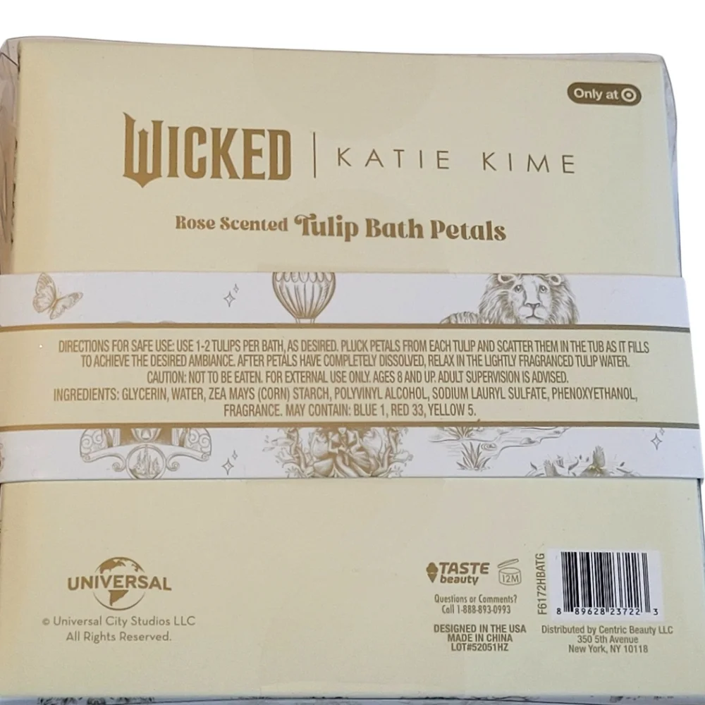 Wicked x Katie Kime Tulip Bath Petals Set Rose Scented Limited Edition Gift NWT